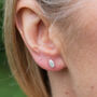 Sterling Silver Mini Oval Studs, thumbnail 1 of 8