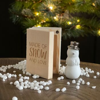 Porcelain Snowman 'Made Of Snow And Love' In Box, 2 of 3