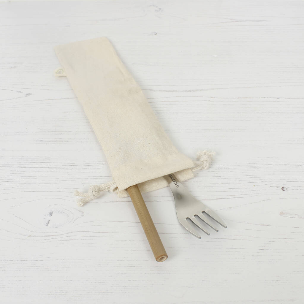 Reusable Organic Cotton Utensil Bag By Green Tulip