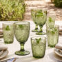Botanical Green Fern Leaf Glassware, thumbnail 1 of 8