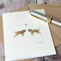 Border Terrier Dogs In Love Card, thumbnail 2 of 4