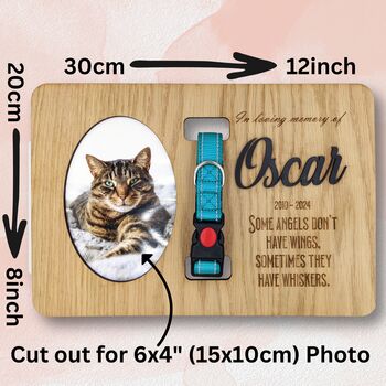 Pet Memorial Plaque With Collar Insert, Photo And Stand, 2 of 12