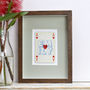 Ace Of Hearts Personalised Vintage Playing Card Print, thumbnail 2 of 7