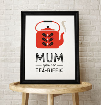Teapot Scandinavian Personalised Name Kitchen Print, 2 of 5