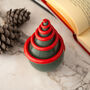 Hand Blown Glass Christmas Tree Sculpture – Forest Spiral Design, thumbnail 3 of 9