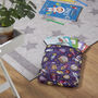 Space Themed Snugbook Water Resistant Book Pouch Purple, thumbnail 1 of 6