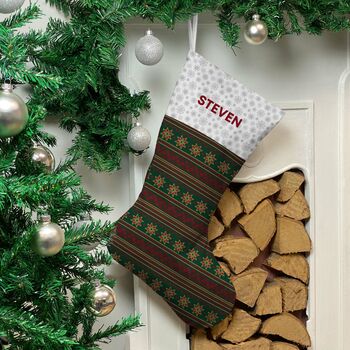 Personalised Christmas Stocking 'Knit', 2 of 3
