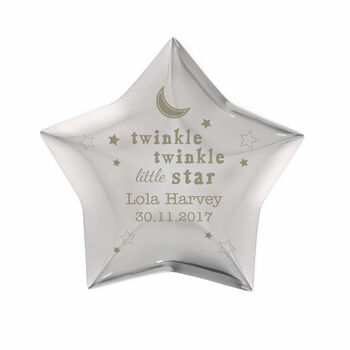 Personalised Twinkle Twinkle Star Trinket Box – Christening Or New Baby Gift, 3 of 3