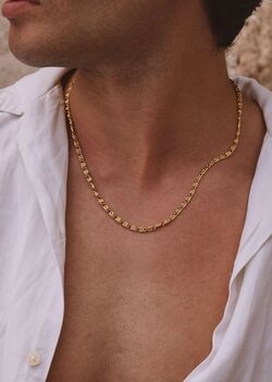 Snail Chain Necklace 18 K Gold Plated, 5 of 8