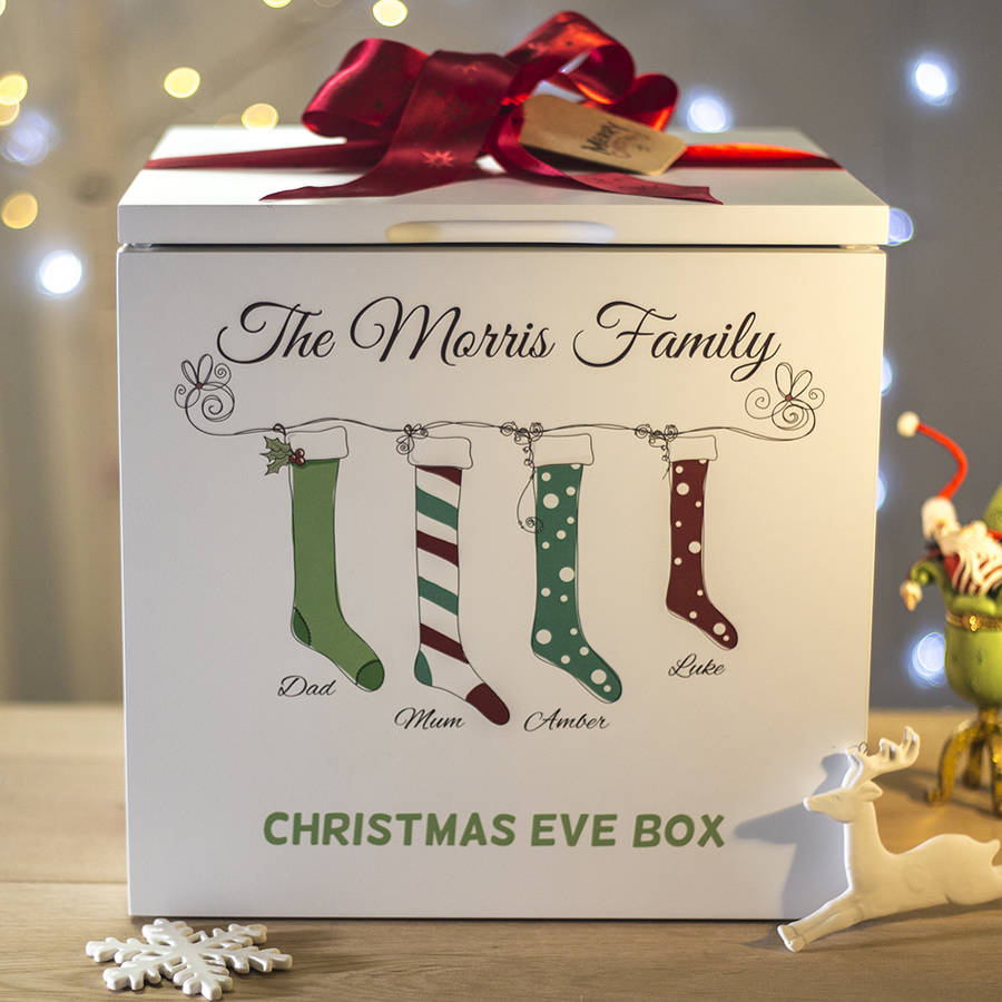 luxury personalised christmas eve family box by picture ...