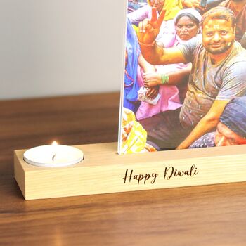Personalised Diwali Candle Holder Photo Frame, 5 of 9