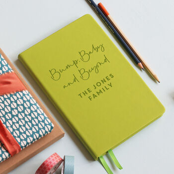 Bump, Baby And Beyond Personalised Notebook Journal, 10 of 12
