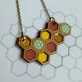 Honeycomb Geometric Necklace Small, thumbnail 2 of 5