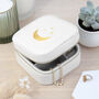 Moon And Stars White Travel Jewellery Case, thumbnail 6 of 10