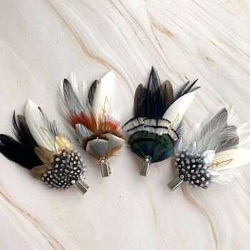 Feather Hair And Coursage Clips 'Molly', 6 of 9