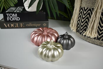 Set Of Three Handmade Eco Resin Pumpkins, 7 of 12