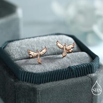 Phoenix Screw Back Earrings In Sterling Silver, 3 of 11