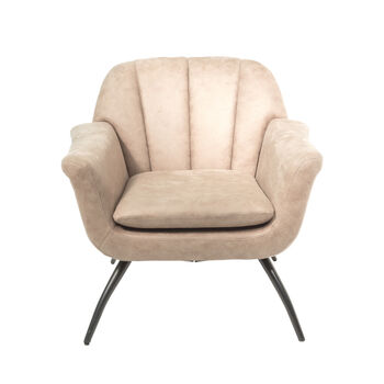Bourne Moleskin Oyster Cream Cocktail Chair, 2 of 9