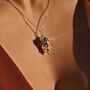Silver Skull Pendant Necklace Women Jewelry, thumbnail 2 of 7