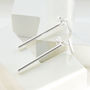 Sterling Silver Round Rod Stud Earrings, thumbnail 2 of 4