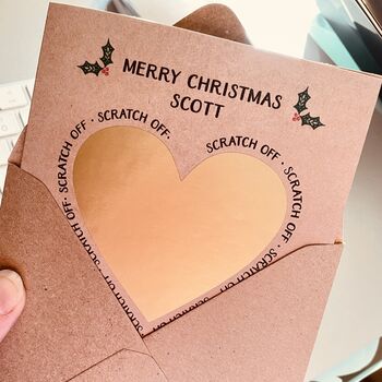 Christmas Surprise Scratch Reveal Personalised Card, 6 of 6