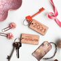 Couples Together Since Anniversary Wooden Keyring, thumbnail 2 of 2