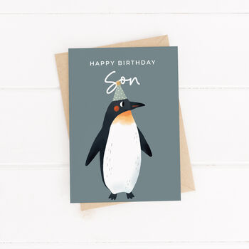 Son Penguin Birthday Card, 3 of 4