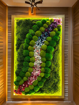 Moss Wall Art With Preserved Flowers, Floral Artwork, 2 of 12
