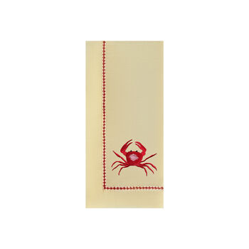 Crab Set Of Four Embroidered Napkins, 2 of 3