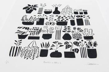 Plants In Pots Limited Edition Screen Print, 5 of 9