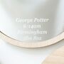 Personalised Wooden Engraved Round Mirror, thumbnail 2 of 7