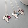 Angel Wing Birthstone Necklace, thumbnail 2 of 12