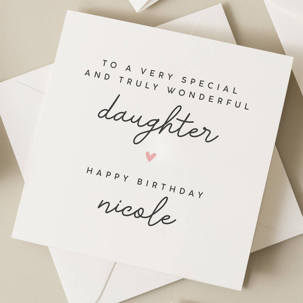 Happy Birthday Daughter Card By Twist Stationery