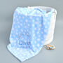 Personalised 'Welcome To The World' Star Baby Blanket, thumbnail 1 of 2