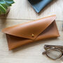 Personalised Recycled Leather Envelope Glasses Case, thumbnail 5 of 8