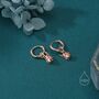 Sterling Silver Stag Beetle Huggie Hoop Earrings, thumbnail 4 of 11