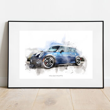 Mini Car Personalised Portrait Print, 3 of 9