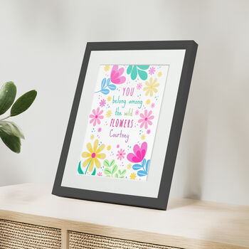 Personalised Flower Power Children’s Nursery Framed Print, 6 of 10