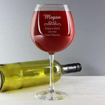 Decorative Bottle Of Wine Personalised Glass, 8 of 10