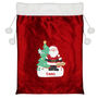 Personalised Santa Luxury Pom Pom Red Sack, thumbnail 3 of 3