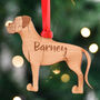 Boxer Personalised Wooden Dog Xmas Decoration, thumbnail 6 of 6
