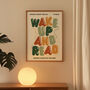 Wake Up And Read Colourful Retro Wall Art Print, thumbnail 1 of 10