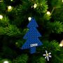 Personalised Lego Compatible Hanging Christmas Tree Ornament, thumbnail 2 of 7