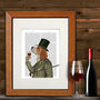Beagle Wine Snob Book Print, Framed Or Unframed, thumbnail 1 of 7