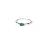 Emerald Look Ring Cz, Rose Or Gold Plated 925 Silver, thumbnail 4 of 8