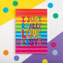 I Just Really Love Lists A5 Rainbow Stripe Notebook, thumbnail 1 of 10