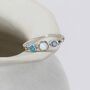 Dainty Three Opal Ring, thumbnail 1 of 9