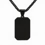 Personalised Men’s Contemporary Black Dog Tag Necklace, thumbnail 6 of 6
