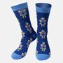 Sci Fi Space Ufos Robots Men's Bamboo Socks Gift Box, thumbnail 4 of 4