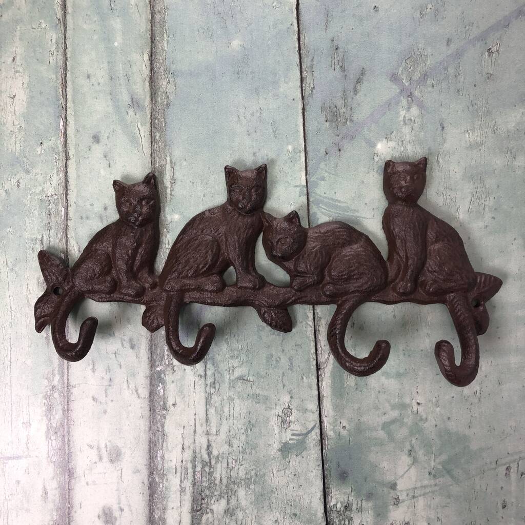 Cat Family Wall Coat Hook By Garden Selections